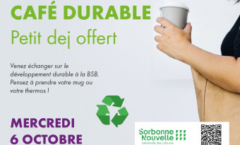 Café durable - Petit déjeuner offert mercredi 6 octobre - BSB 2021