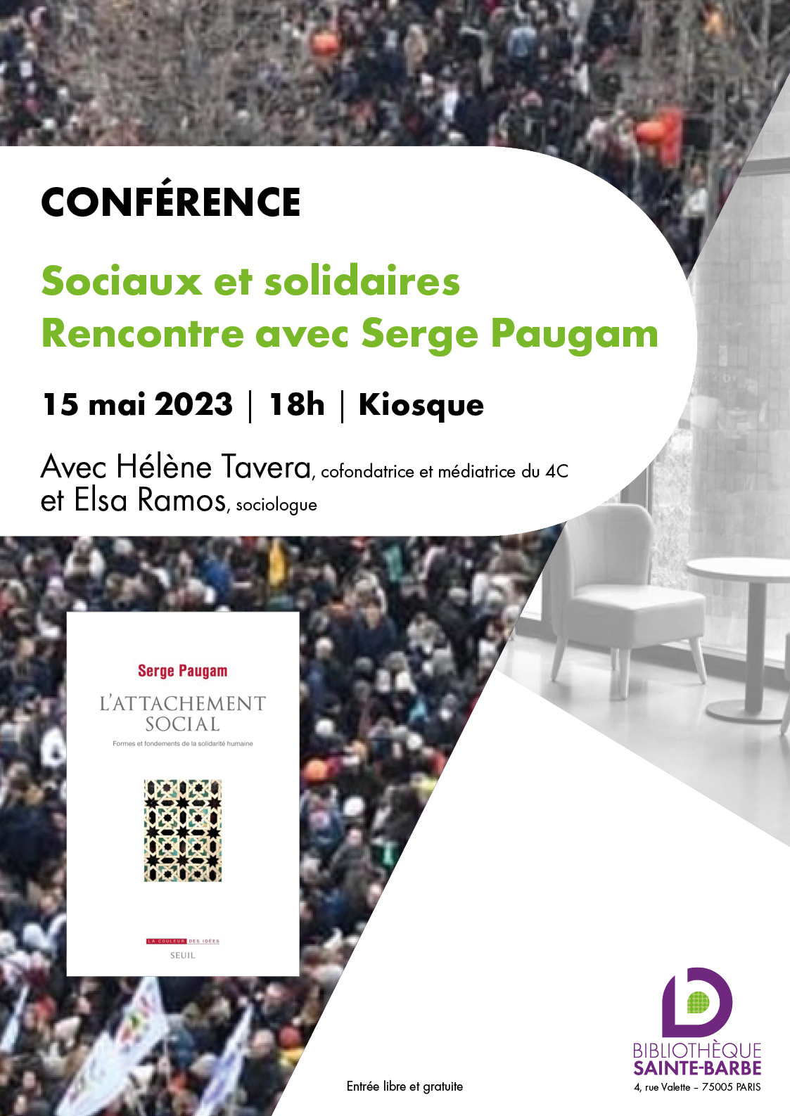 affiche Rencontre Serge Paugam 2023