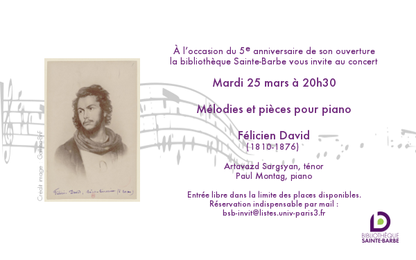 concert Felicien David affiche