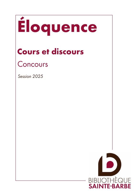 bibliographie concours eloquence 2023