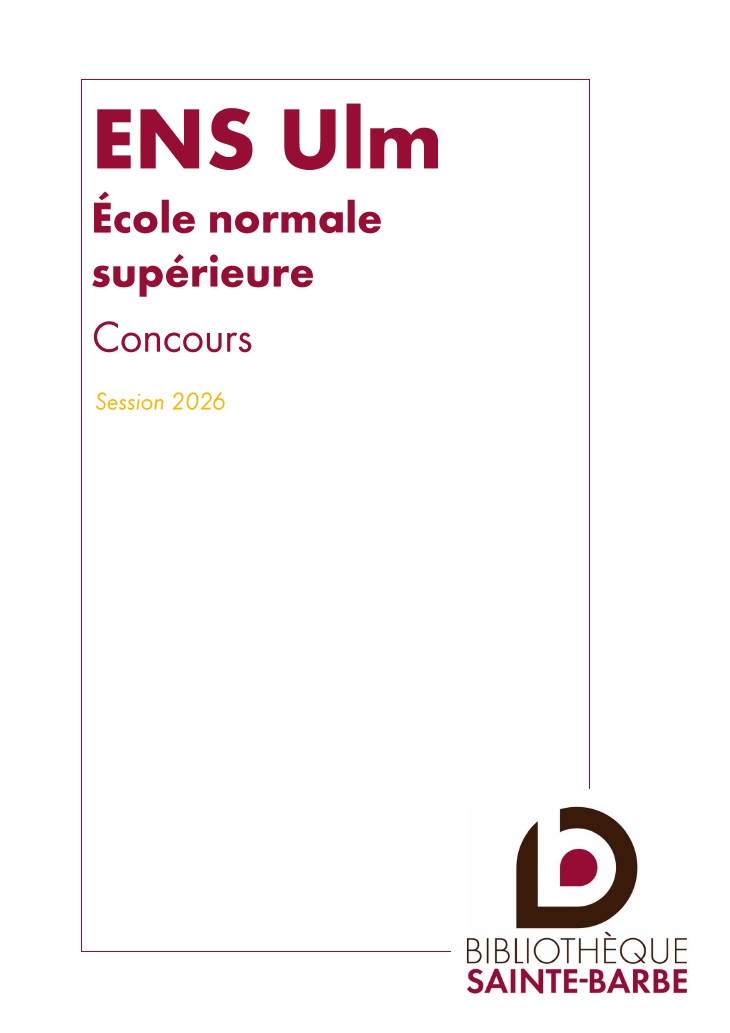 bibliographie ENS Ulm 2026