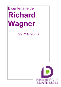 bibliographie bicentenaire de Richard Wagner