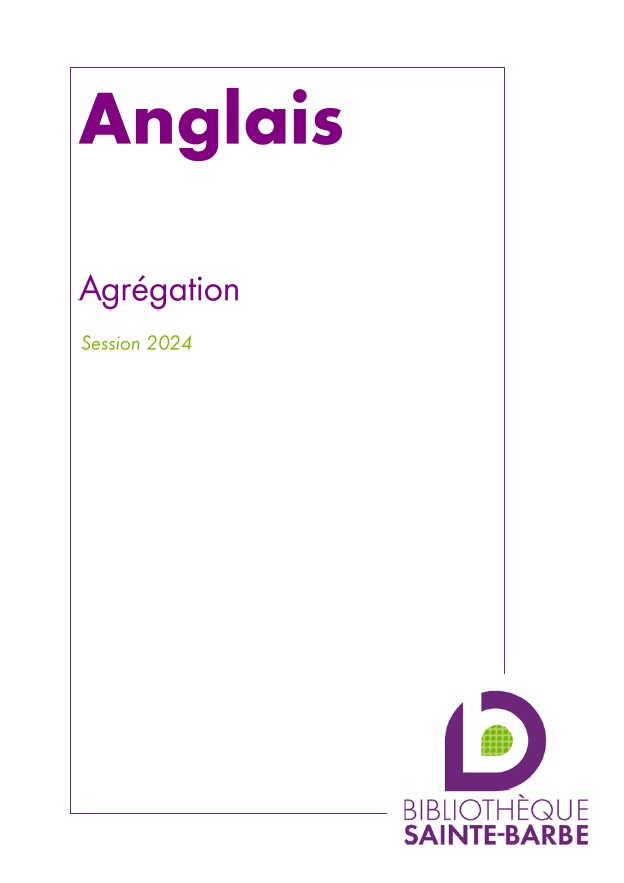 bibliographie anglais agregation 2024