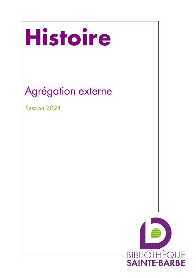 bibliographie histoire agregation 2024