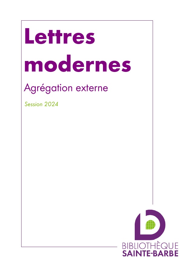 bibliographie lettres modernes agregation 2024