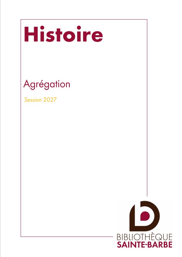 bibliographie histoire agregation 2023