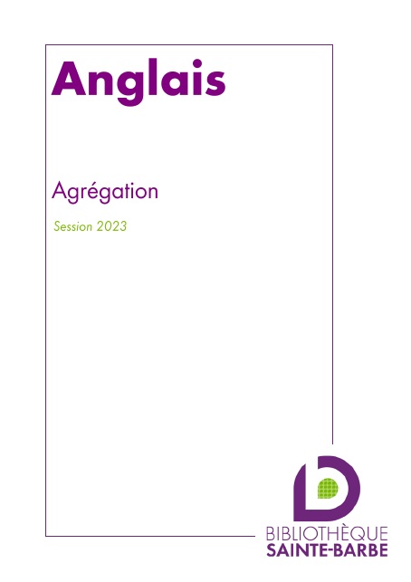 bibliographie anglais agregation 2023