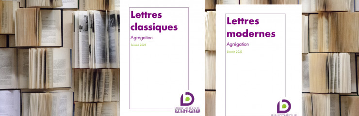 Bibliographies pour l'agrégation 2023 de lettres modernes et lettres classiques - BSB 20232023 - BSB 2023