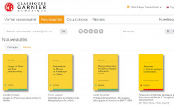 Nouvelles collections de Classiques Garnier numérique - BSB 2024