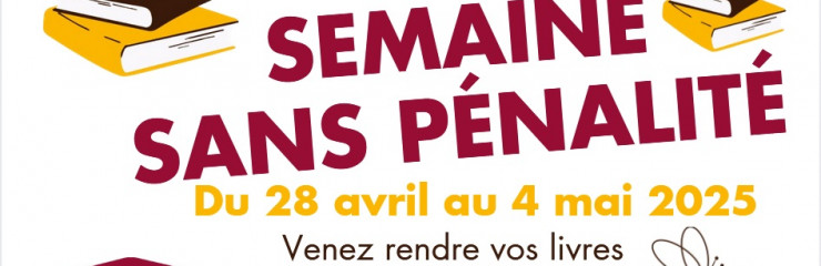 Semaine sans pénalité du lundi 28 avril au dimanche 4 mai inclus - BSB 2025