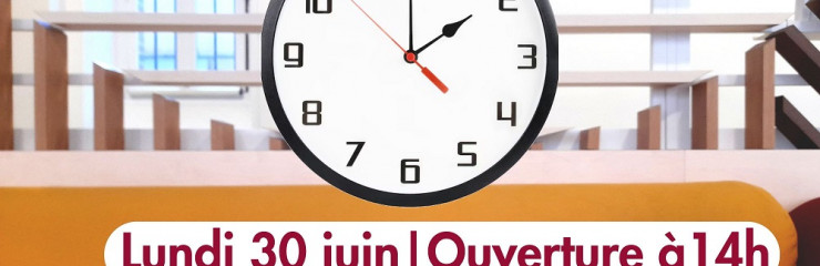Ouverture à 14h lundi 30 juin - BSB 2025