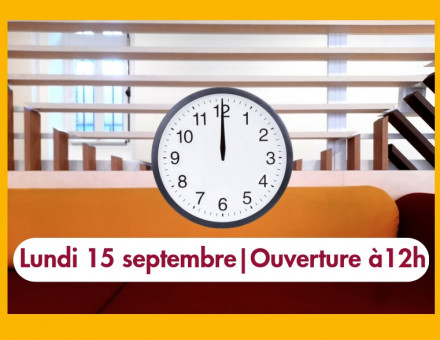 Ouverture à 12h lundi 15 septembre - BSB 2025
