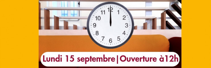 Ouverture à 12h lundi 15 septembre - BSB 2025