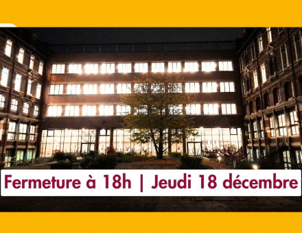 Fermeture à 18h jeudi 18 décembre - BSB 2025