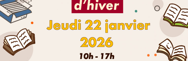 Braderie jeudi 22 janvier 2026 de 10h à 17h