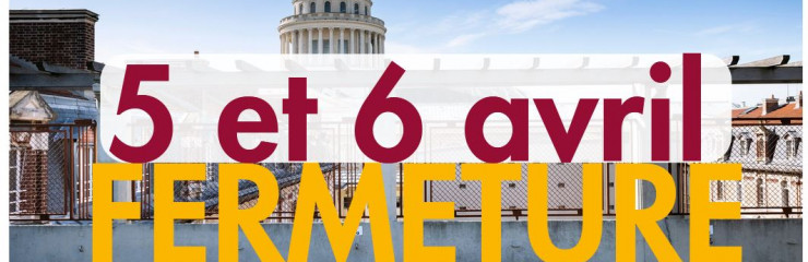 Fermeture dimanche 5 et lundi 6 avril 2026 -  BSB 2026