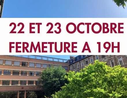 Fermeture à 19h les 22 et 23 | Fermeture le 24 - BSB 2026