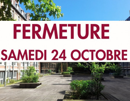 Fermeture samedi 24 octobre - BSB 2026