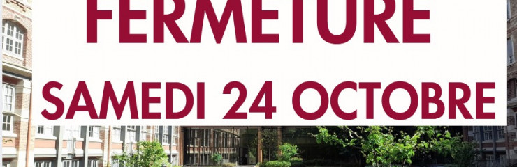 Fermeture samedi 24 octobre - BSB 2026