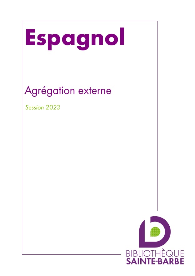 bibliographie espagnol agregation 2023