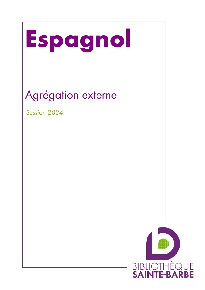 bibliographie espagnol agregation 2024