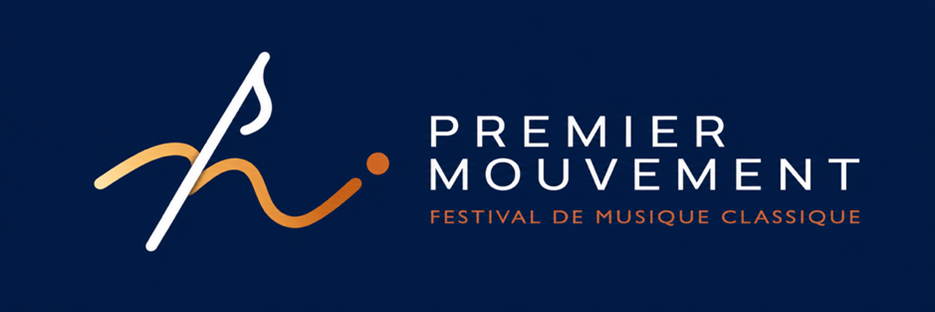 Logo premier mouvement rectangle bleu