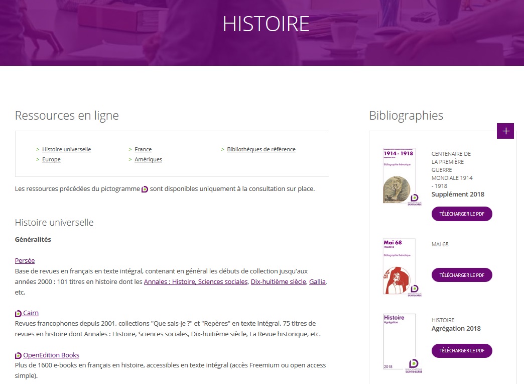 APRES Collections Histoire site BSB 2019