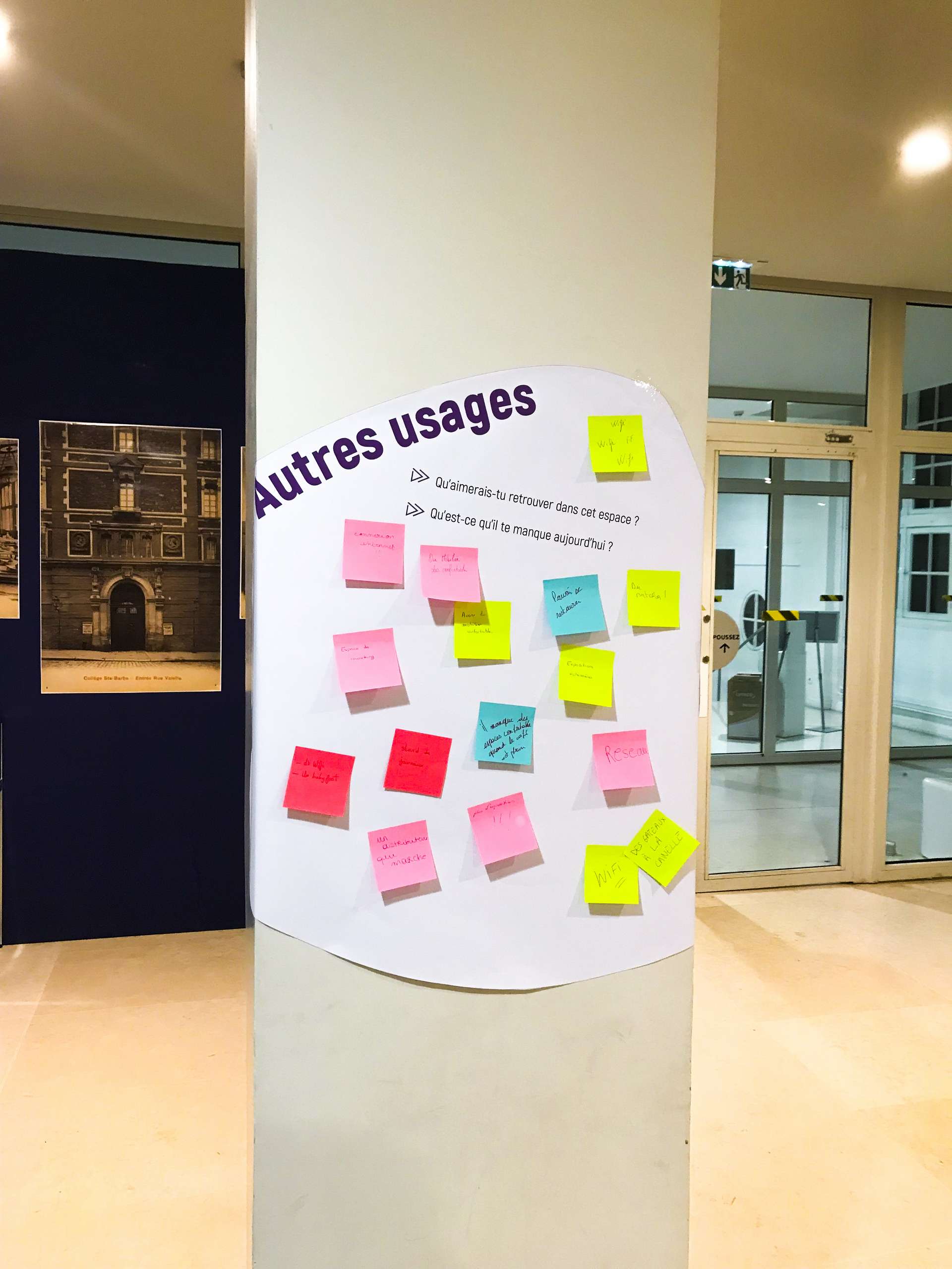Projet renovation hall d accueil post it BSB 2022